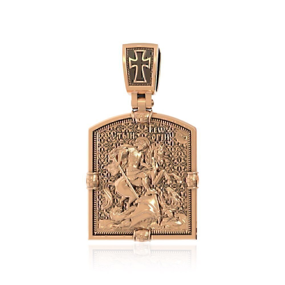 Купить Образ из красного золота "Святой Георгий Победоносец" (30603)
