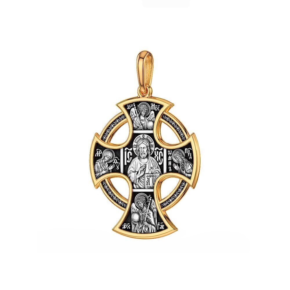 Купить Крест из серебра "Спаси, Господи, люди Твоя" (42888)