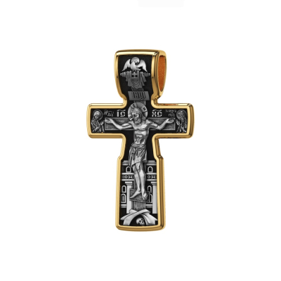 картинка Крест из серебра "Святой Николай Чудотворец" (42822) 