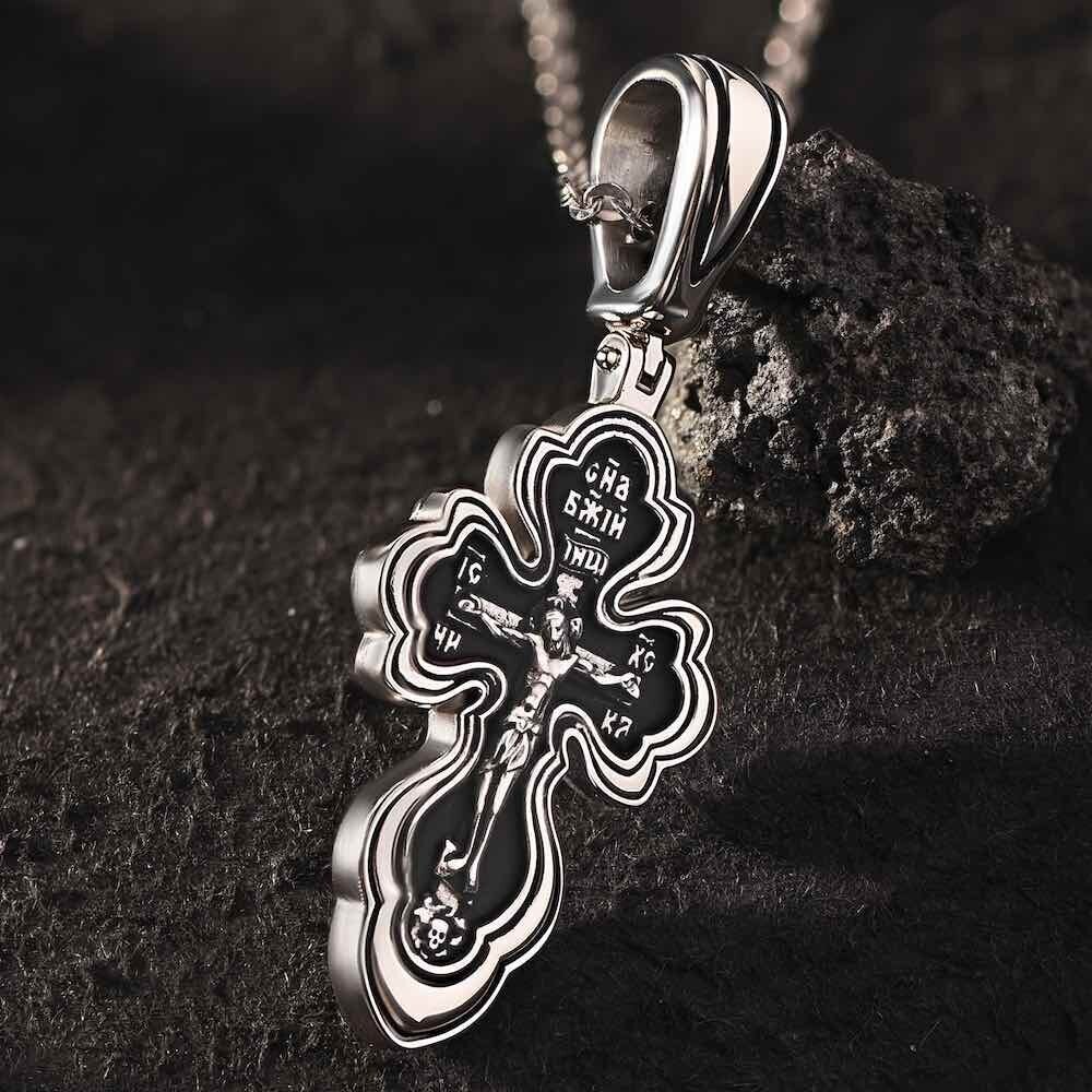 Купить Крест из серебра "Спаси и Сохрани" (42718)