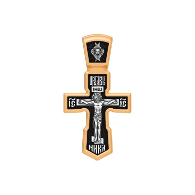 картинка Крест из серебра "Да воскреснет Бог" (42846) 