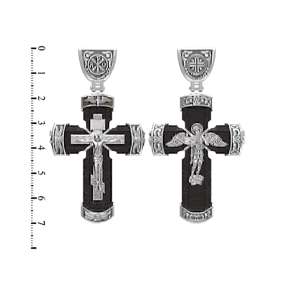 Купить Крест из белого золота "Ангел Хранитель" (22533)