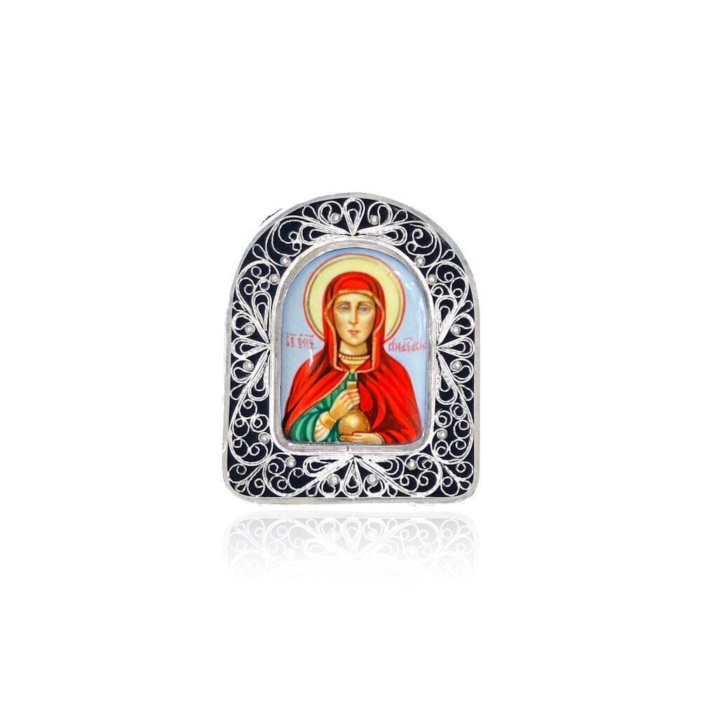 Купить Икона "Святая Анастасия" эмаль финифть (20182)