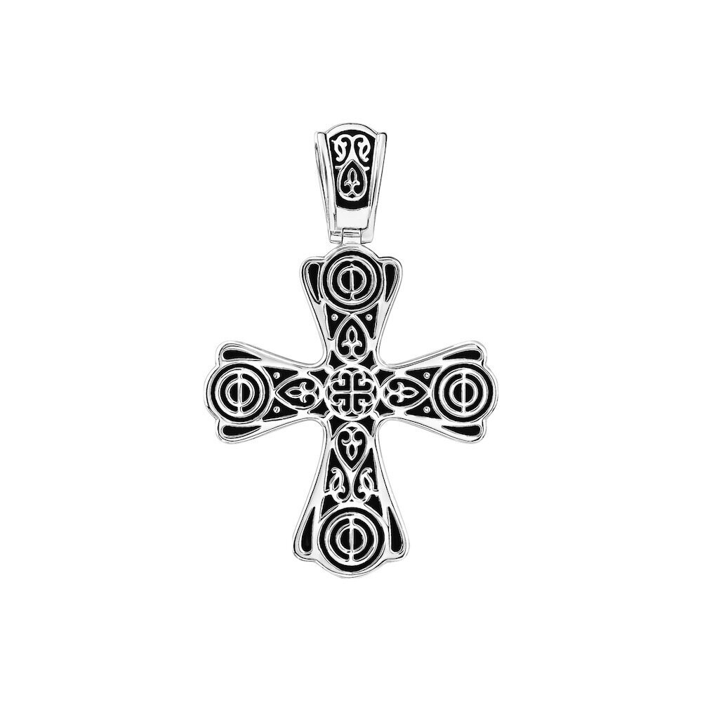Купить Крест из серебра с узором (42760)