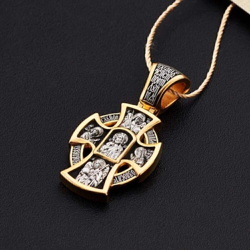 Купить Крест из серебра "Божия Матерь Валаамская" (42890)