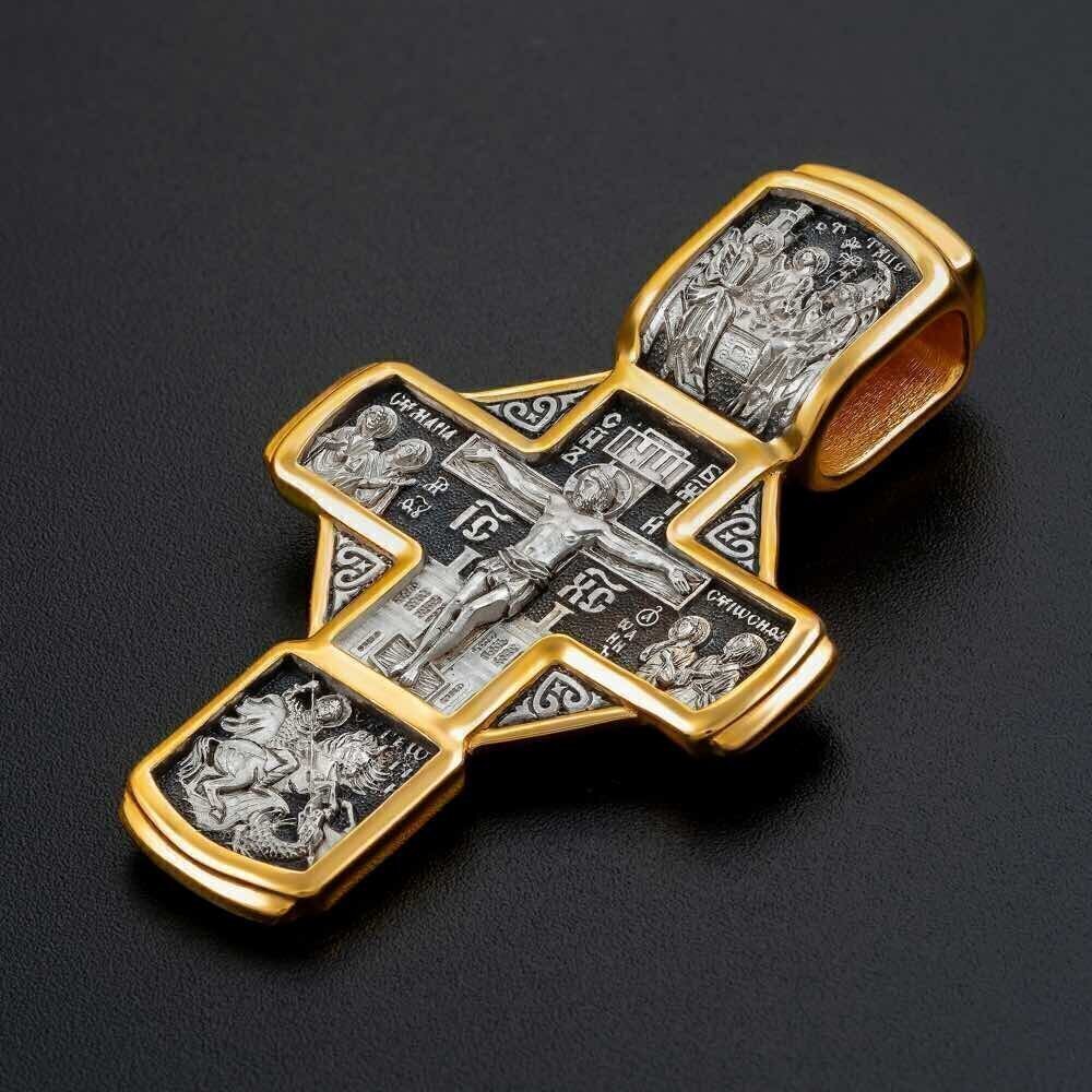 Купить Крест из серебра "Святой Николай Чудотворец" (42872)