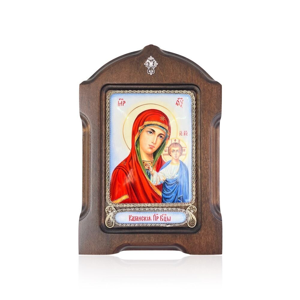 Купить Икона "Божия Матерь Казанская" эмаль финифть (20106)