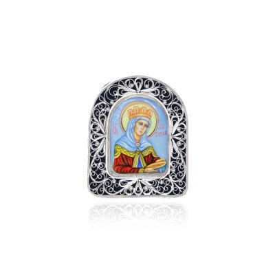 картинка Икона "Святая Елена" эмаль финифть (20168) 