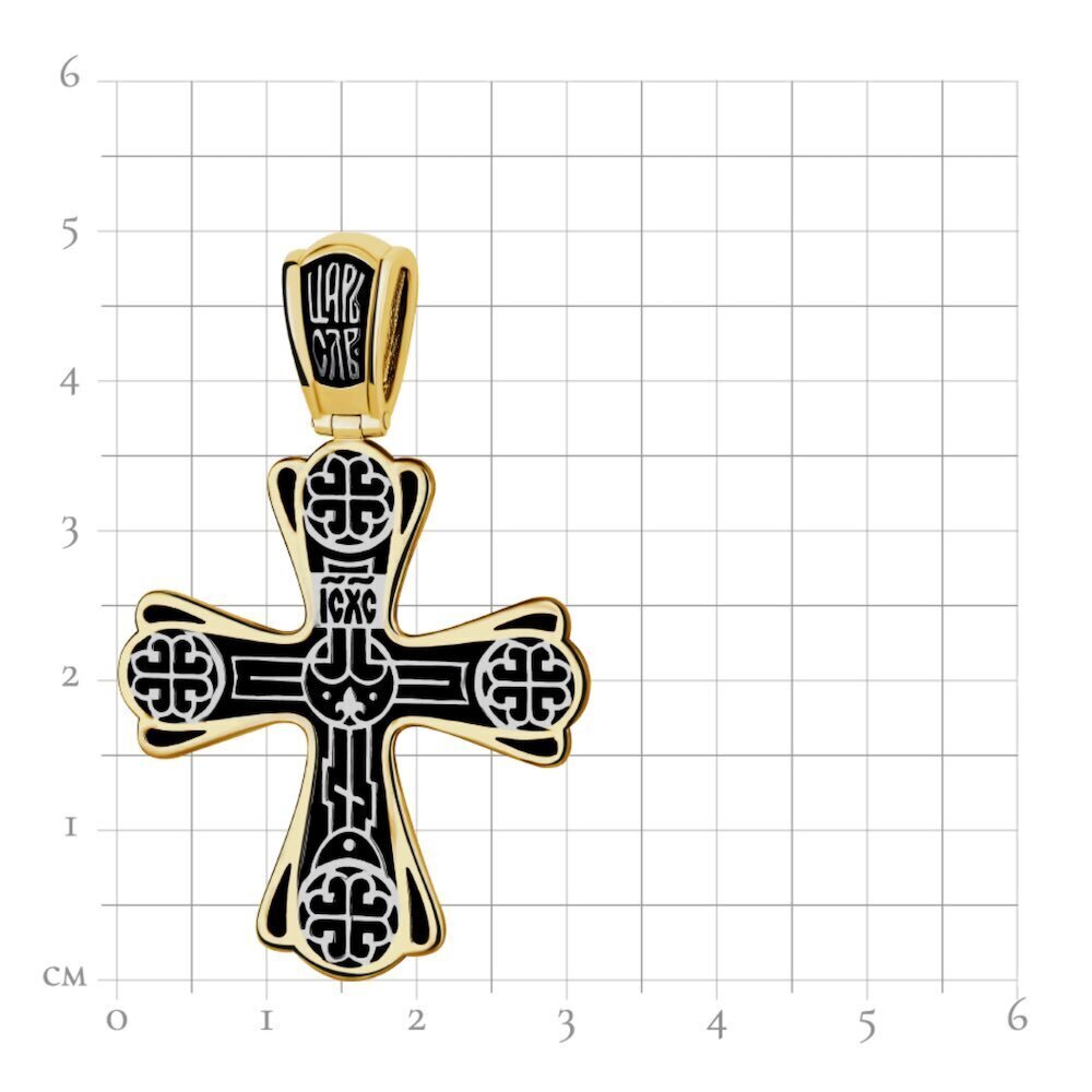 Купить Крест из серебра с узором (42761)