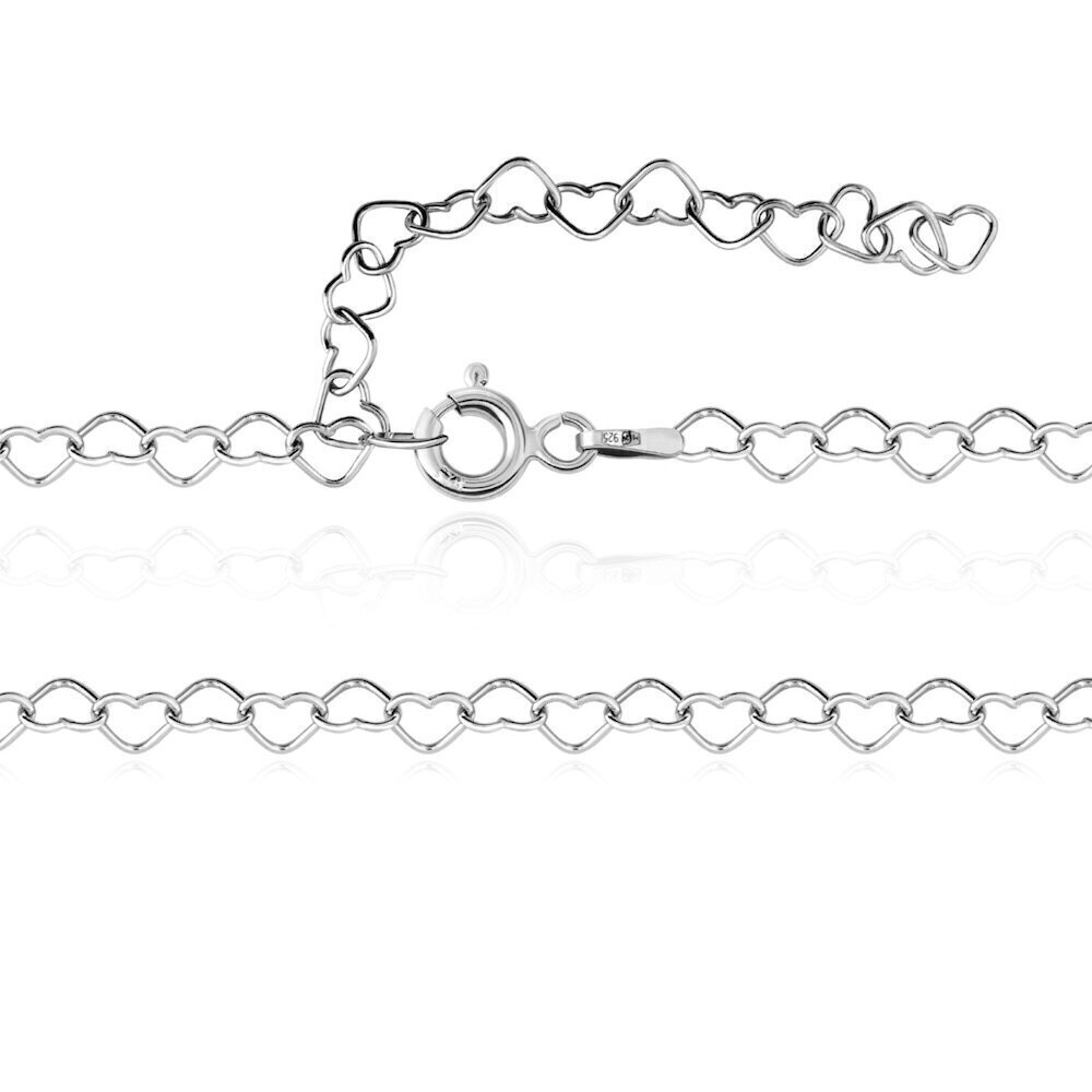 Купить Цепь из серебра "Сердечки" (92410)