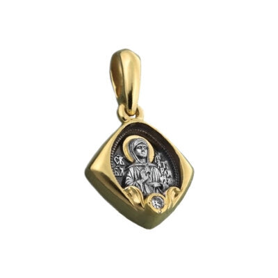 картинка Образ из серебра "Святая Матрона Московская" с фианитом (52587) 