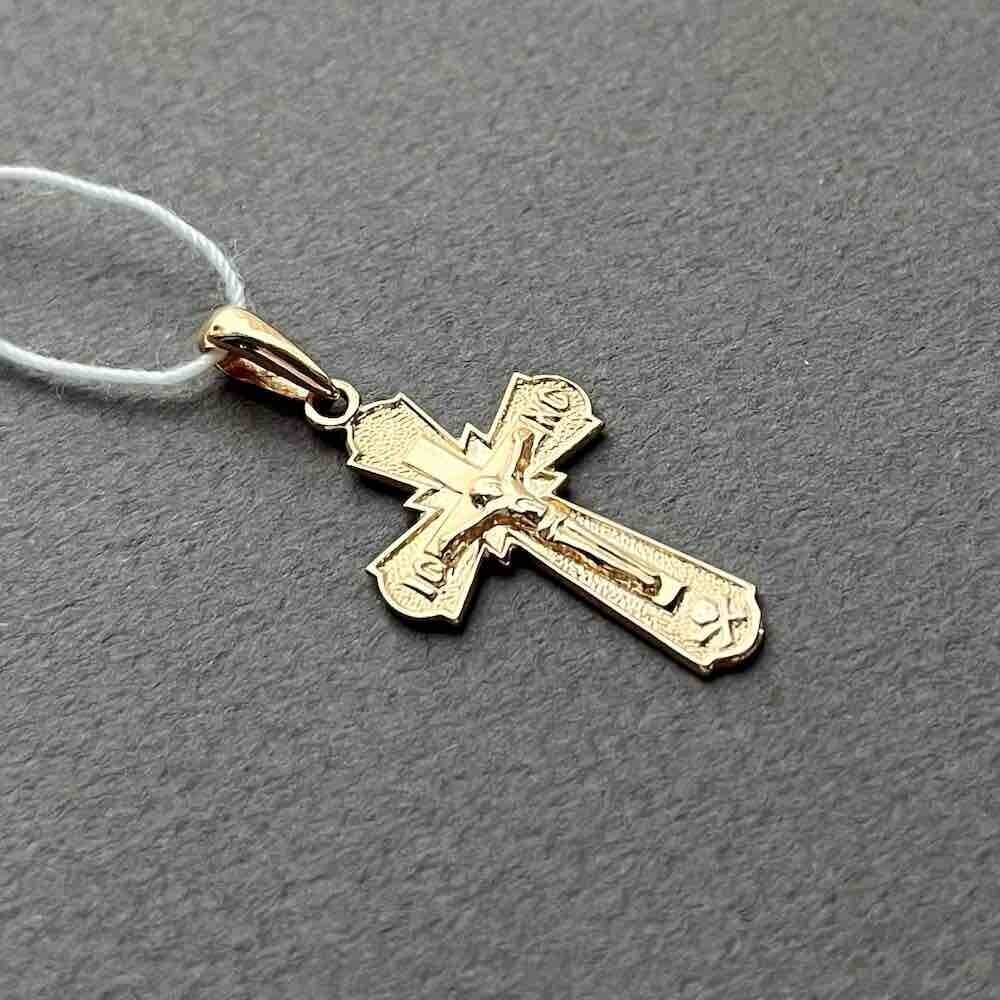 Купить Крест из красного золота "Спаси и Сохрани" (41264)