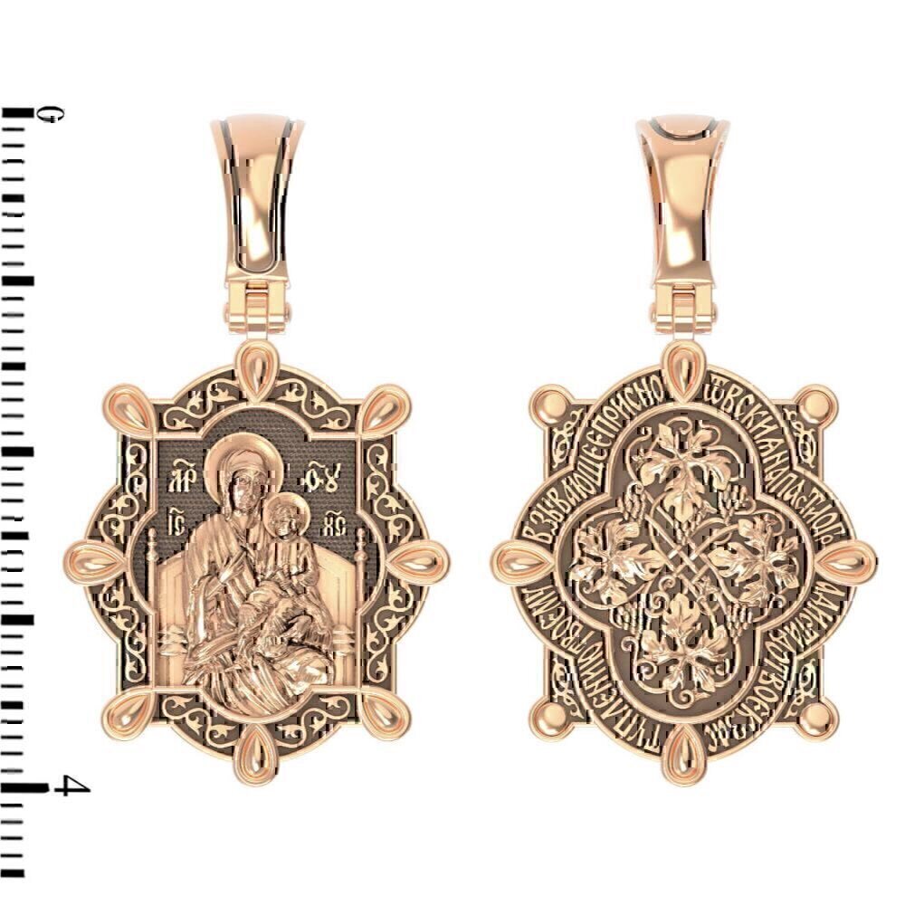 Купить Образ из красного золота "Божия Матерь Всецарица" (3100)