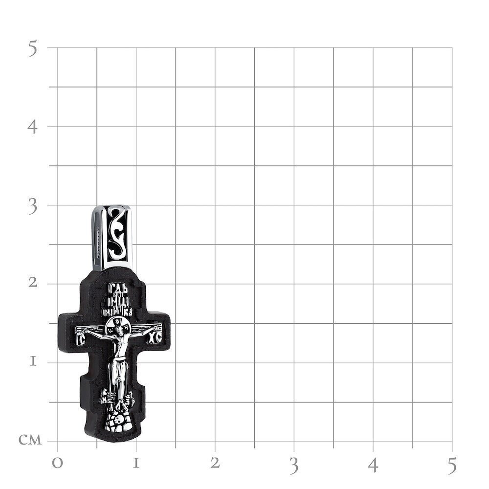 Купить Крест из дерева граб и серебра "Спаси и Сохрани" (42751)