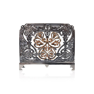 картинка Салфетница из серебра с позолотой (81017) 