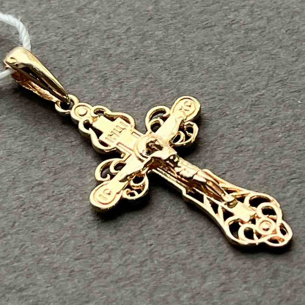 Купить Крест из красного золота "Спаси и Сохрани" (41336)