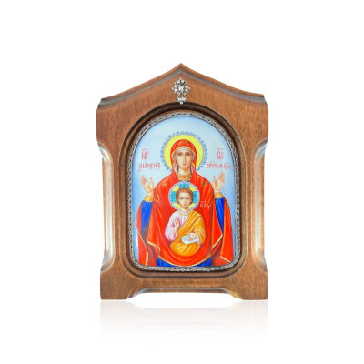 картинка Икона "Божия Матерь Знамение" эмаль финифть (20224) 