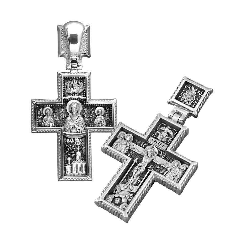 Купить Крест из серебра "Святой Сергий Радонежский" (42589)
