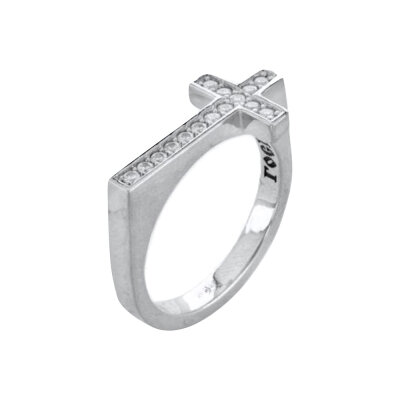 картинка Кольцо из серебра "Помилуй Мя Грешного" с фианитами  (32198) 