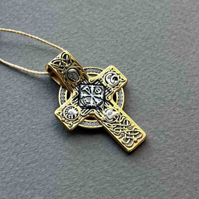 картинка Крест из серебра "Хризма" (42850) 