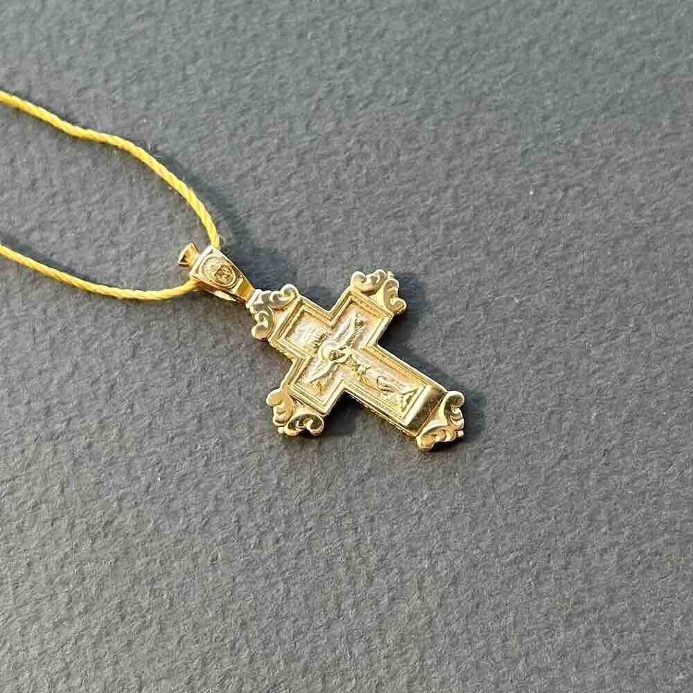 Купить Крест из красного золота "Богородица" (41012)