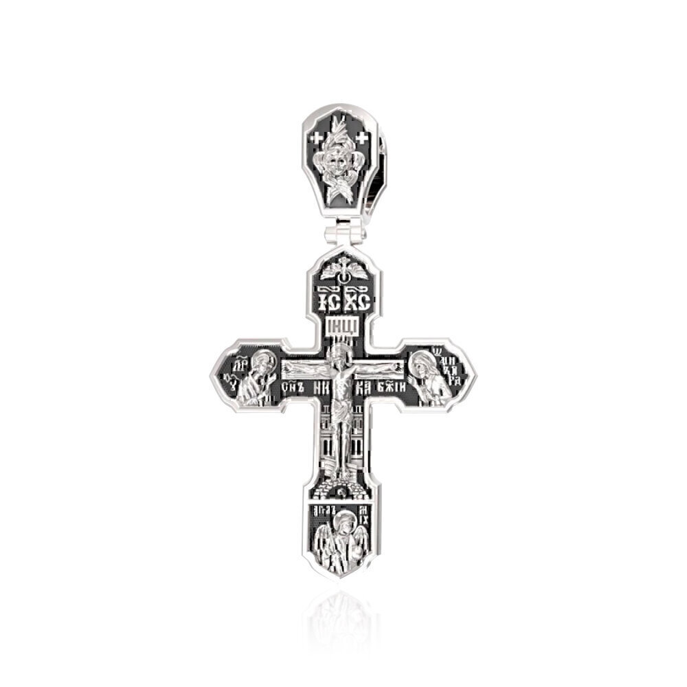 Купить Крест из белого золота "Ангел-Хранитель" (2150)