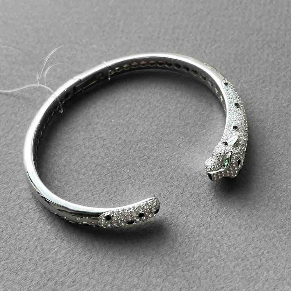 Купить Браслет из серебра "Пантера" с фианитами (12413)