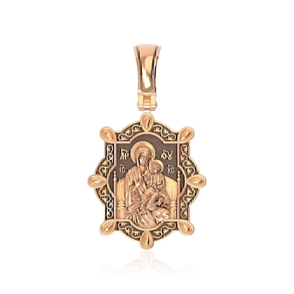 Купить Образ из красного золота "Божия Матерь Всецарица" (3100)