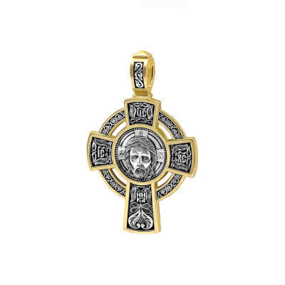 картинка Крест из серебра "Спас Нерукотворный" (42884) 