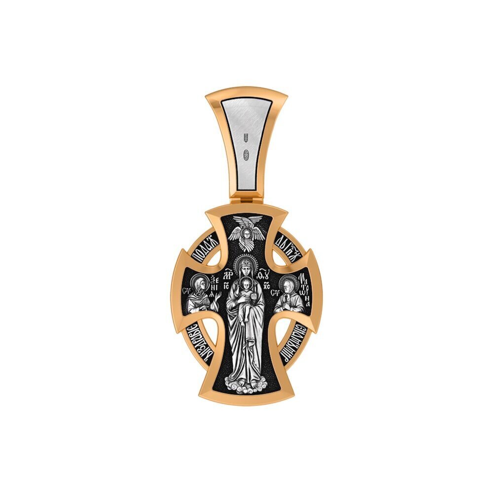 Купить Крест из серебра "Божия Матерь Валаамская" (42890)