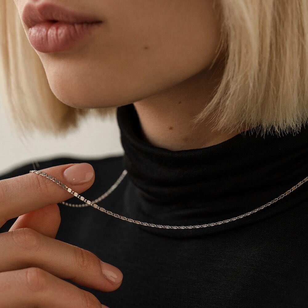 Купить Цепь из белого золота "Люмакина" (91059)