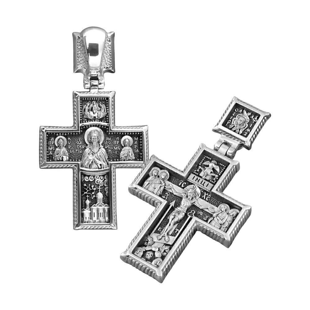 Купить Крест из серебра "Святой Сергий Радонежский" (42589)