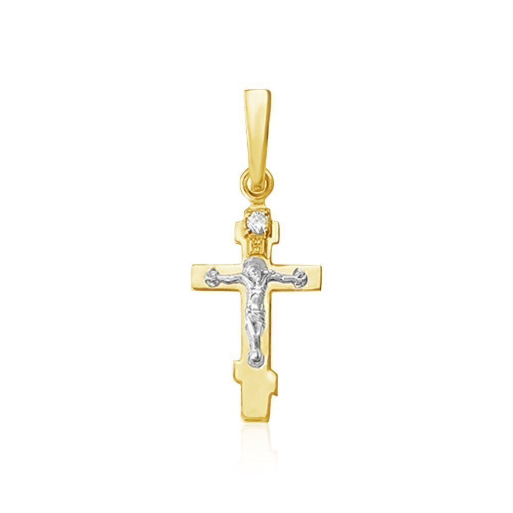Купить Крест из желтого золота с бриллиантом (2019)
