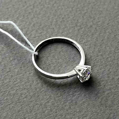 картинка Кольцо из белого золота "Спаси и Сохрани" с фианитом (31064) 