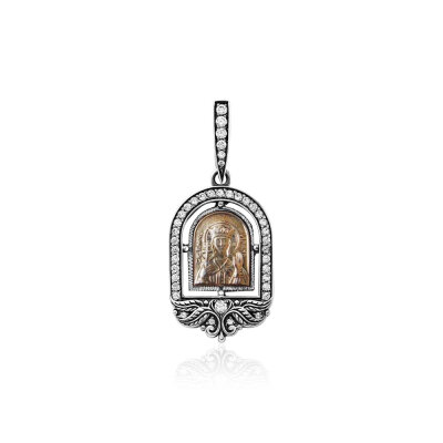 картинка Образ из серебра "Святая Ирина" с цирконом (52615) 