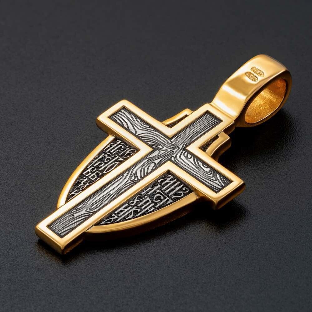 Купить Крест из серебра "Ангел Хранитель" (42878)