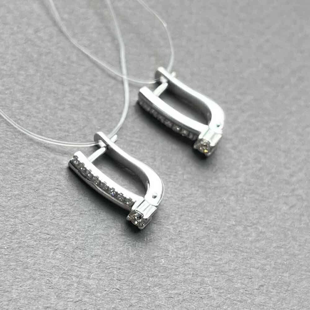 Купить Серьги из белого золота с бриллиантами (71022)