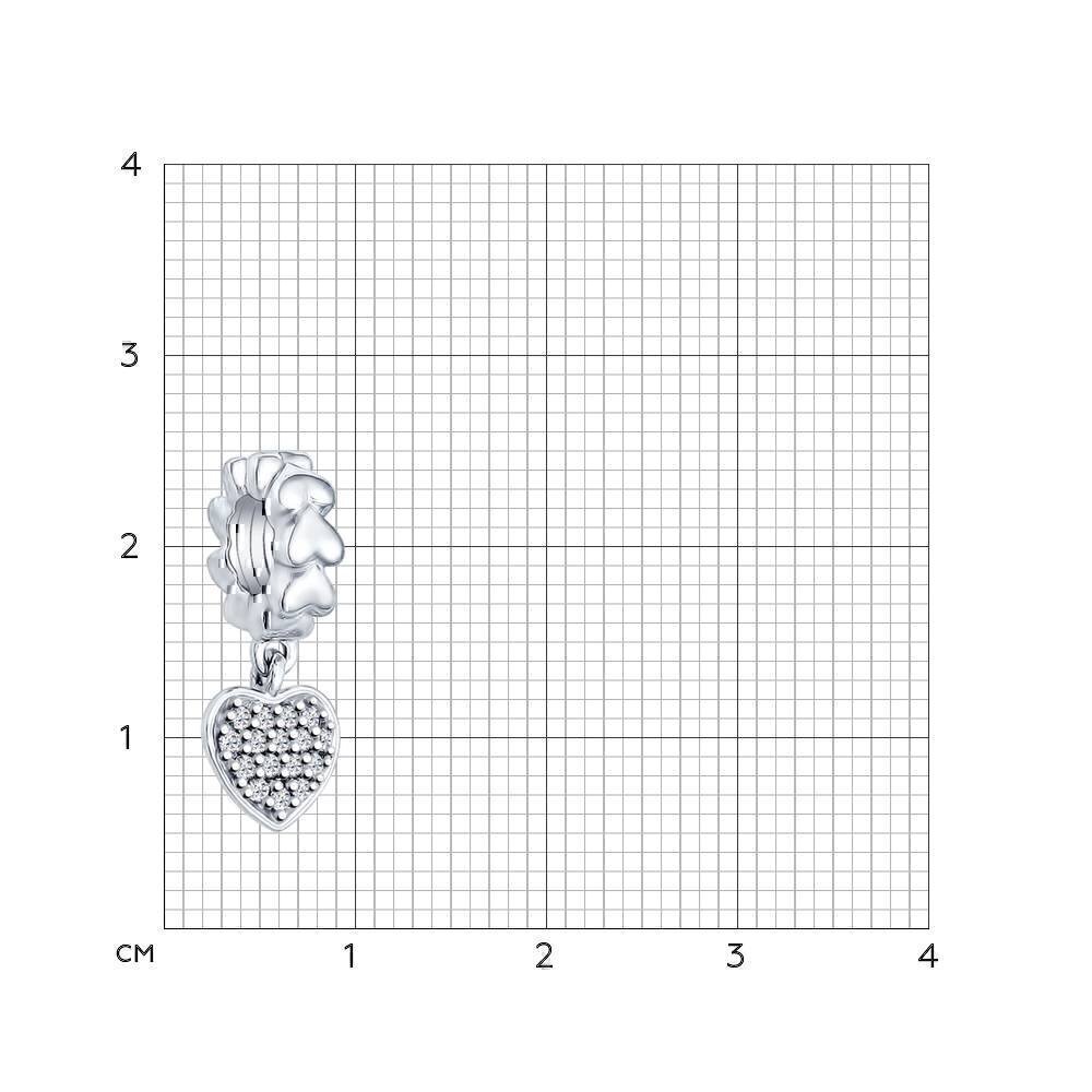 Купить Шарм из серебра "Сердце" (36703)