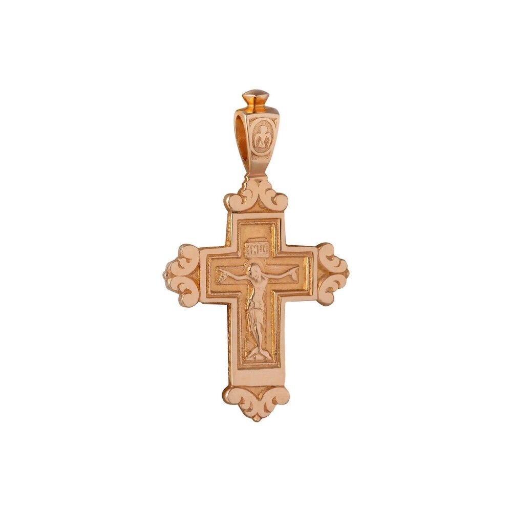 Купить Крест из красного золота "Богородица" (41012)