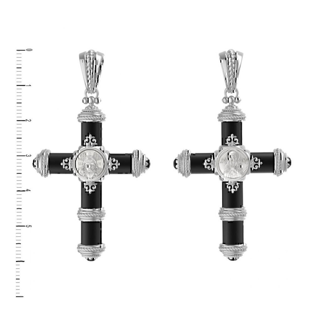 Купить Крест из белого золота "Спас Нерукотворный" (22150)