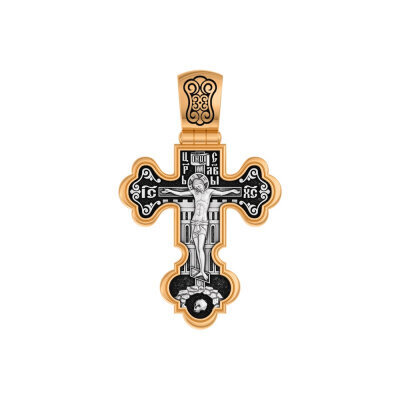 картинка Крест из серебра "Божия Матерь Валаамская" (42896) 