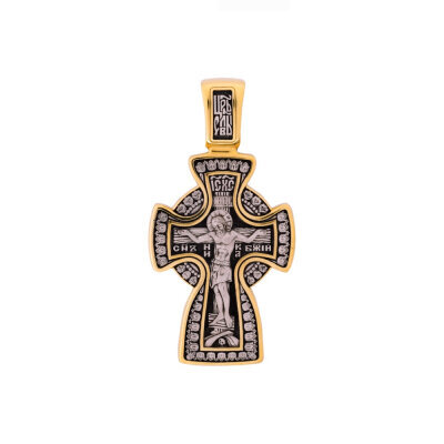 картинка Крест из серебра "Божия Матерь Знамение" (42863) 