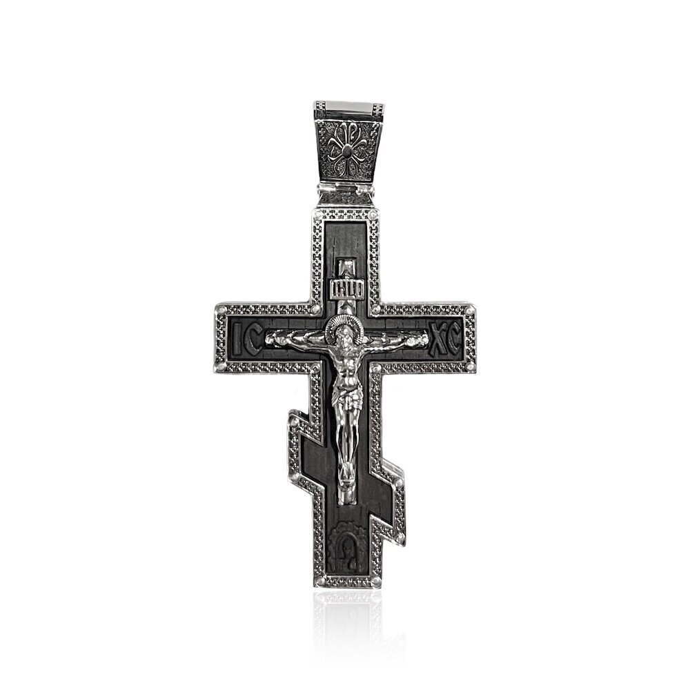 Купить Крест из серебра "Спаси и Сохрани" (97027)