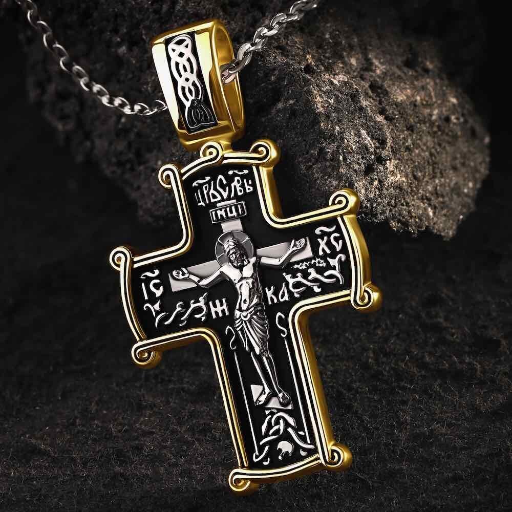 Купить Крест из серебра "Святой Николай Чудотворец" (42757)