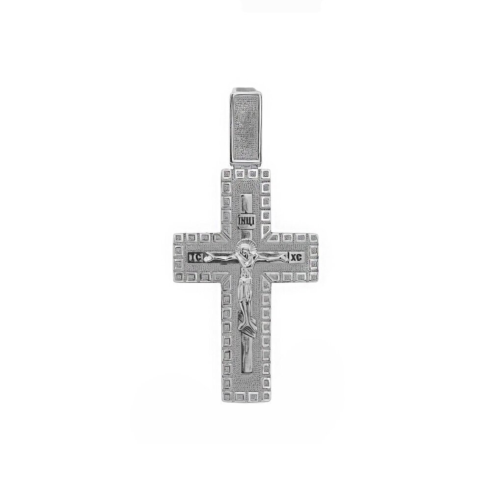 Купить Крест из серебра "Да воскреснет Бог" (42987)