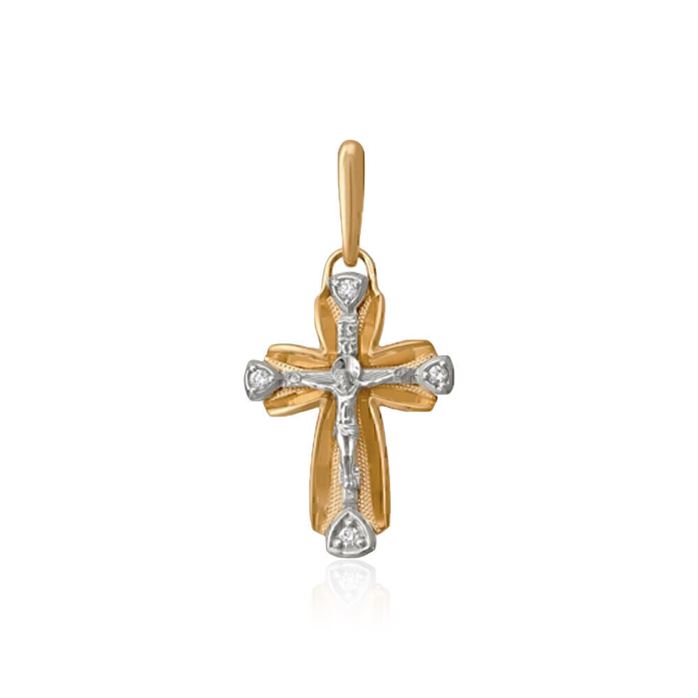 Купить Крест из красного золота с бриллиантами (2022)