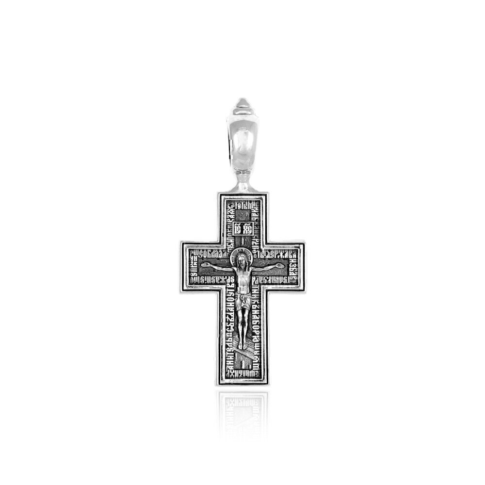Купить Крест из серебра "Отче наш" (9817)