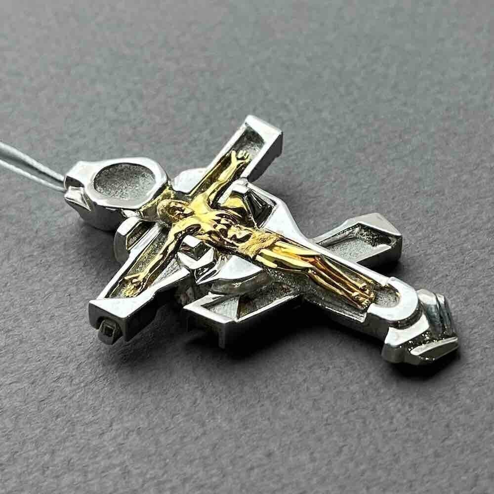 Купить Крест большой из серебра "Сердце Христа" (42452)