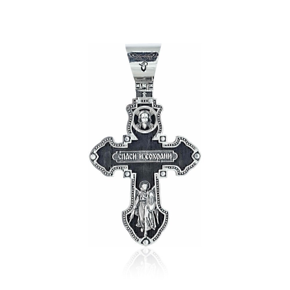 Купить Крест из серебра "Спаси и Сохрани" (9702)