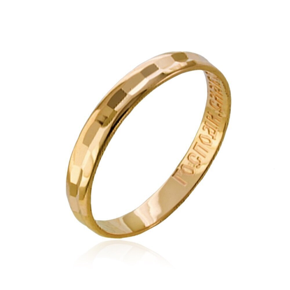 Купить Кольцо из красного золота с молитвой "Венчальная" (6036)